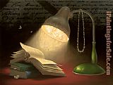 Vladimir Kush reading lamp painting